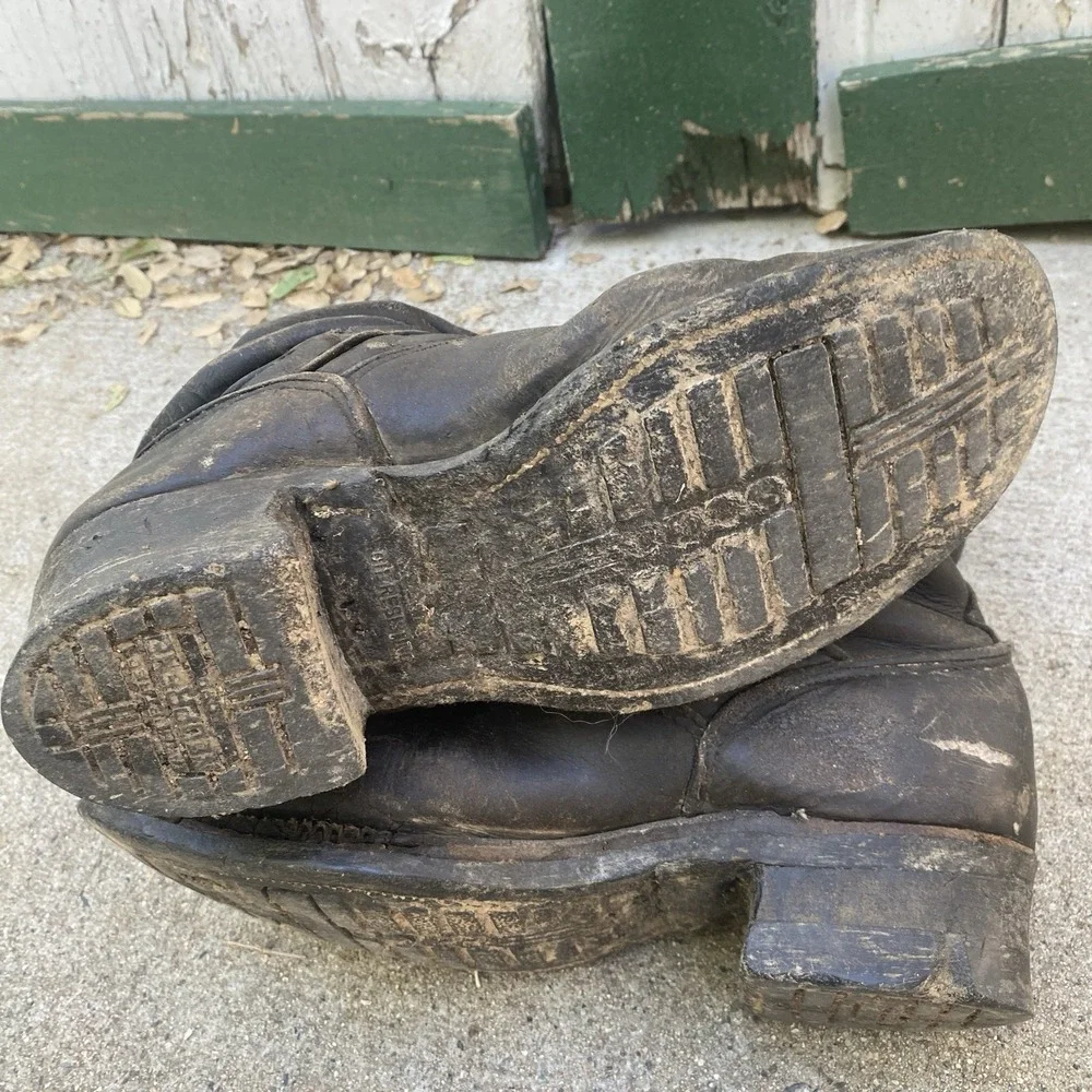 Vintage 60s Sears Engineer Boots Buckle Biker Size Men US 9 Rockabilly